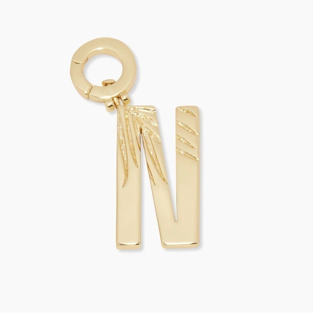 Gorjana‎ New Parker Initial N Charm 18k Gold Plated Brass